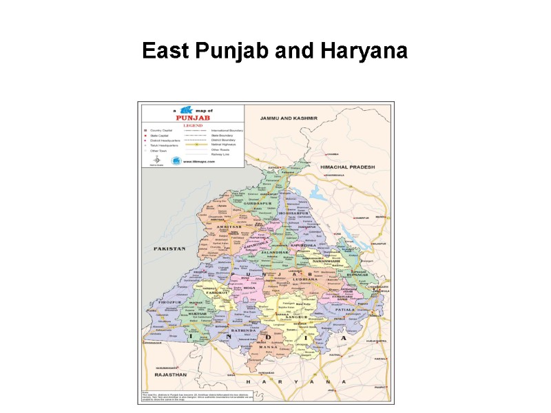 East Punjab and Haryana
